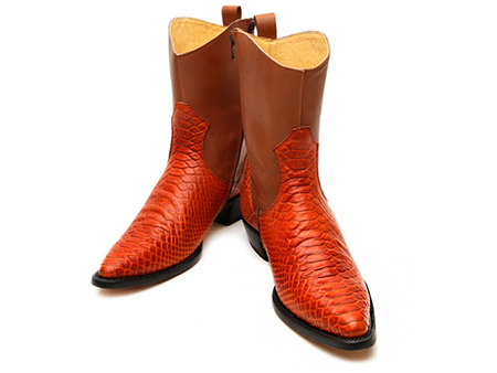 Botas Jaca 3086 Glace Orange（パイソン型押し）× Atanado Miel 商品写真