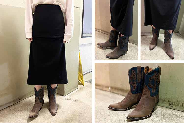 Botas Jaca 8010 Crazy Horse Choco×Turqueza